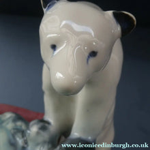 Load image into Gallery viewer, 1930s ART DECO Czech Polar Bear Bowl. Very Decorative Figurative Centerpiece Designed by Ditmar Urbach (Copy)
