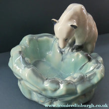 Load image into Gallery viewer, 1930s ART DECO Czech Polar Bear Bowl. Very Decorative Figurative Centerpiece Designed by Ditmar Urbach 
