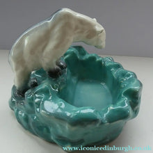 Load image into Gallery viewer, 1930s Art Deco Ditmar Urbach Czech Ceramic Polar Bear Bowl
