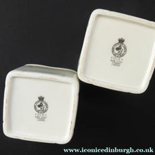 Load image into Gallery viewer, 1930s Art Deco FOLEY China Cube Sugar Bowl : CUNARD STEAMSHIP Co. Issue
