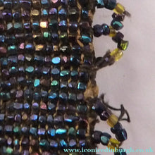Load image into Gallery viewer, ART DECO Glass Beaded Bag with Celluloid Curved Clasp and Coffee Bean Details. Fabulous Vintage 1930s Evening Bag

