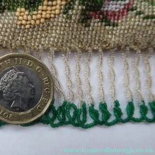 Load image into Gallery viewer, ART DECO Glass Lampwork Beaded Bag with Fine Engraved Metal Clasp &amp; Chain.  LARGE Fabulous Vintage Evening Bag. Made of the Tiniest of Beads

