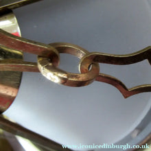 Load image into Gallery viewer, Original 1930s Art Deco White Satin Glass and Brass Pendant Shade
