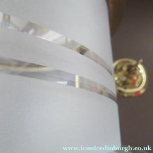 Load image into Gallery viewer, Original 1930s Art Deco White Satin Glass and Brass Pendant Shade
