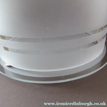 Load image into Gallery viewer, Original 1930s Art Deco White Satin Glass and Brass Pendant Shade
