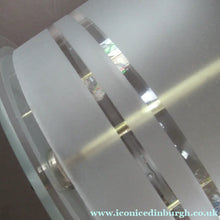 Load image into Gallery viewer, Original 1930s Art Deco White Satin Glass and Brass Pendant Shade
