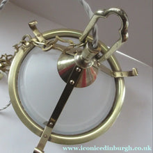 Load image into Gallery viewer, Original 1930s Art Deco White Satin Glass and Brass Pendant Shade
