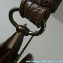 Load image into Gallery viewer, Vintage 1930s ART DECO Hornback Crocodile with Brass Enamel Metal Frame and Fancy Brass Clasp
