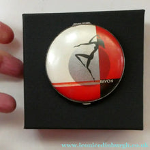 Load image into Gallery viewer, Rare 1930s ART DECO Miniature Powder Compact by RAVON / CUSSONS. Dancing Lady on Lid
