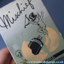 Load image into Gallery viewer, 1930s Art Deco Miniature Saville’s Mischief Egg Perfume Bottle (with rare card box) - Art Deco Perfume Bottle
