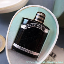 Load image into Gallery viewer, 1930s Art Deco Miniature Saville’s Mischief Egg Perfume Bottle (with rare card box) - Art Deco Perfume Bottle
