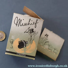 Load image into Gallery viewer, 1930s Art Deco Miniature Saville’s Mischief Egg Perfume Bottle (with rare card box) - Art Deco Perfume Bottle
