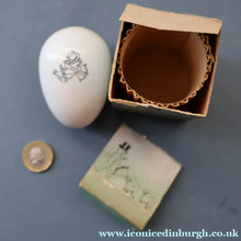 Load image into Gallery viewer, 1930s Art Deco Miniature Saville’s Mischief Egg Perfume Bottle (with rare card box) - Art Deco Perfume Bottle
