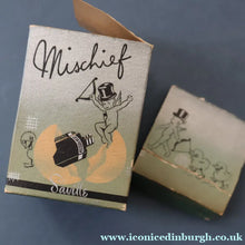 Load image into Gallery viewer, 1930s Art Deco Miniature Saville’s Mischief Egg Perfume Bottle (with rare card box) - Art Deco Perfume Bottle
