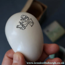 Load image into Gallery viewer, 1930s Art Deco Miniature Saville’s Mischief Egg Perfume Bottle (with rare card box) - Art Deco Perfume Bottle
