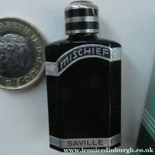 Load image into Gallery viewer, 1930s ART DECO Miniature Saville's MISCHIEF Perfume Bottle in Original Retail Box
