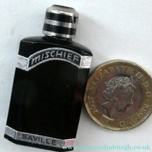 Load image into Gallery viewer, 1930s ART DECO Miniature Saville's MISCHIEF Perfume Bottle in Original Retail Box
