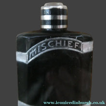 Load image into Gallery viewer, 1930s ART DECO Miniature Saville's MISCHIEF Perfume Bottle in Soap Cake &amp; Clear Plastic Box
