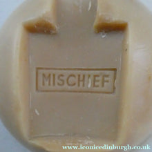 Load image into Gallery viewer, 1930s ART DECO Miniature Saville's MISCHIEF Perfume Bottle in Soap Cake &amp; Clear Plastic Box
