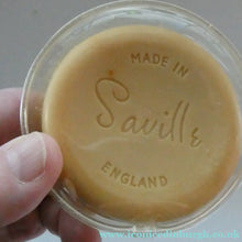 Load image into Gallery viewer, 1930s ART DECO Miniature Saville's MISCHIEF Perfume Bottle in Soap Cake &amp; Clear Plastic Box
