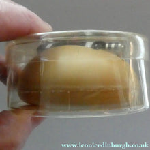 Load image into Gallery viewer, 1930s ART DECO Miniature Saville's MISCHIEF Perfume Bottle in Soap Cake &amp; Clear Plastic Box
