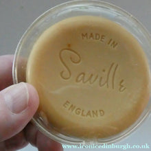Load image into Gallery viewer, 1930s ART DECO Miniature Saville's MISCHIEF Perfume Bottle in Soap Cake &amp; Clear Plastic Box
