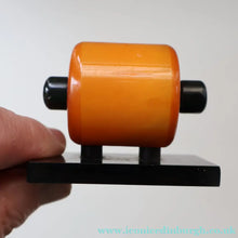 Load image into Gallery viewer, Extremely Rare 1930s Art Deco NO TRUMPS Amber / Butterscotch BAKELITE Marker with Rotating Wheel
