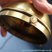 Load image into Gallery viewer, Vintage Opaque White Milk Glass ART DECO Hanging Lampshade with Brass Fittings
