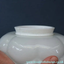 Load image into Gallery viewer, Vintage Opaque White Milk Glass ART DECO Hanging Lampshade with Brass Fittings
