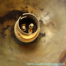 Load image into Gallery viewer, Vintage Opaque White Milk Glass ART DECO Hanging Lampshade with Brass Fittings
