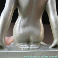 Load image into Gallery viewer, Frankart Cast Metal 1920s Art Deco Nude Ladies Bookends. Alabaster Base

