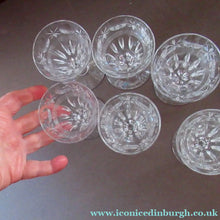 Load image into Gallery viewer, 1930s / 1940s Set of Six Webb Corbett Tall Crystal Engraved Wine Glasses
