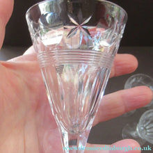 Load image into Gallery viewer, 1930s / 1940s Set of Six Webb Corbett Tall Crystal Engraved Wine Glasses

