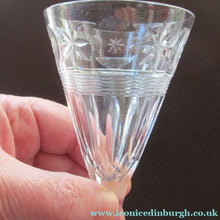 Load image into Gallery viewer, 1930s / 1940s Set of Six Webb Corbett Tall Crystal Engraved Wine Glasses
