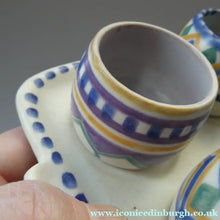 Load image into Gallery viewer, Carter Stabler Adams Red Clay Set of Six Egg Cups on Original Tray 1930s Art Deco
