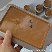 Load image into Gallery viewer, Carter Stabler Adams Red Clay Set of Six Egg Cups on Original Tray 1930s Art Deco
