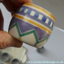 Load image into Gallery viewer, Carter Stabler Adams Red Clay Set of Six Egg Cups on Original Tray 1930s Art Deco
