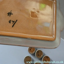 Load image into Gallery viewer, Carter Stabler Adams Red Clay Set of Six Egg Cups on Original Tray 1930s Art Deco
