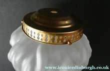 Load image into Gallery viewer, VERY LARGE Vintage 1930s Satin Glass ART DECO Light Shade in the Form of a Flaming Torch.
