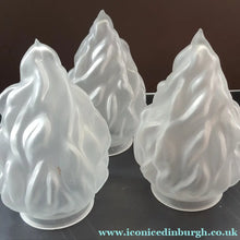 Load image into Gallery viewer, 1920s 1930s Art Deco Flame or Torch Shape Satin Glass Light Shade
