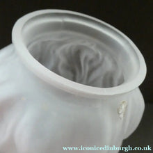 Load image into Gallery viewer, 1930s Satin Glass ART DECO Light Shade in the Form of a Flaming Torch. Height 7 1/2 inches
