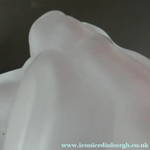 Load image into Gallery viewer, 1930s Satin Glass ART DECO Light Shade in the Form of a Flaming Torch. Height 7 1/2 inches
