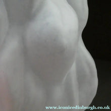 Load image into Gallery viewer, 1930s Satin Glass ART DECO Light Shade in the Form of a Flaming Torch. Height 7 1/2 inches
