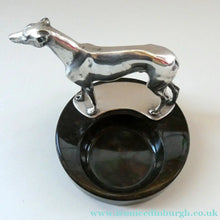 Load image into Gallery viewer,  1930s Art Deco Silver Plate Greyhound Sculpture. Mounted on a Coin or Pin Dish
