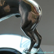 Load image into Gallery viewer,  1930s Art Deco Silver Plate Greyhound Sculpture. Mounted on a Coin or Pin Dish
