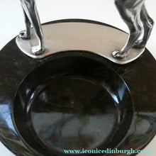 Load image into Gallery viewer,  1930s Art Deco Silver Plate Greyhound Sculpture. Mounted on a Coin or Pin Dish
