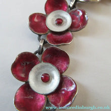 Load image into Gallery viewer,  Silver and Dark Pink Enamel Braceklet by Bernard Instone
