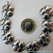 Load image into Gallery viewer,  Silver and Dark Pink Enamel Braceklet by Bernard Instone
