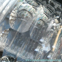 Load image into Gallery viewer, 1930s ART DECO Stuart Crystal Lemonade or Water Jug. With Cut Oval Facets and Engraved Fan Fringe Pattern. Height 6 inches
