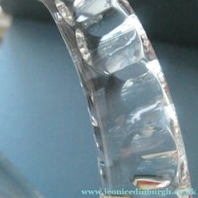 Load image into Gallery viewer, 1930s ART DECO Stuart Crystal Lemonade or Water Jug. With Cut Oval Facets and Engraved Fan Fringe Pattern. Height 6 inches
